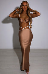 Jasmyn Maxi Skirt - Mocha Babyboo Fashion Premium Exclusive Design