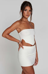 Jaz Mini Skirt - White Skirt Babyboo Fashion Premium Exclusive Design