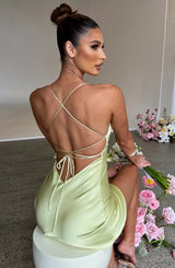 Jhene Mini Dress - Lime Babyboo Fashion Premium Exclusive Design