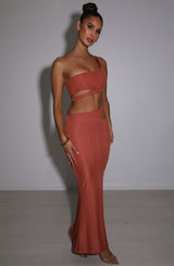 Kaela Maxi Skirt - Rust Babyboo Fashion Premium Exclusive Design