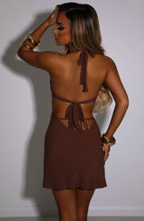 Kamilla Mini Dress - Chocolate Babyboo Fashion Premium Exclusive Design