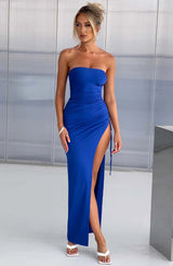 Lavina Maxi Dress - Blue Dress Babyboo Fashion Premium Exclusive Design