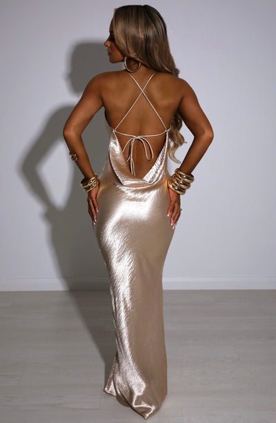 Leilani Maxi Dress - Champagne Babyboo Fashion Premium Exclusive Design