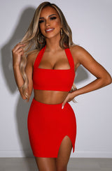 Livia Mini Skirt - Red Skirt Babyboo Fashion Premium Exclusive Design