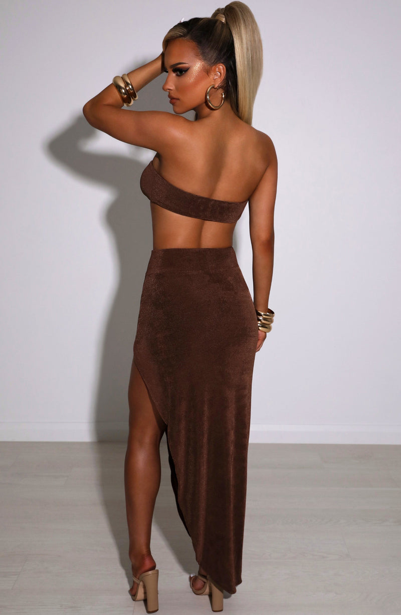 Malia Maxi Skirt - Chocolate Skirts Babyboo Fashion Premium Exclusive Design