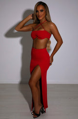 Mariana Maxi Skirt - Red Babyboo Fashion Premium Exclusive Design