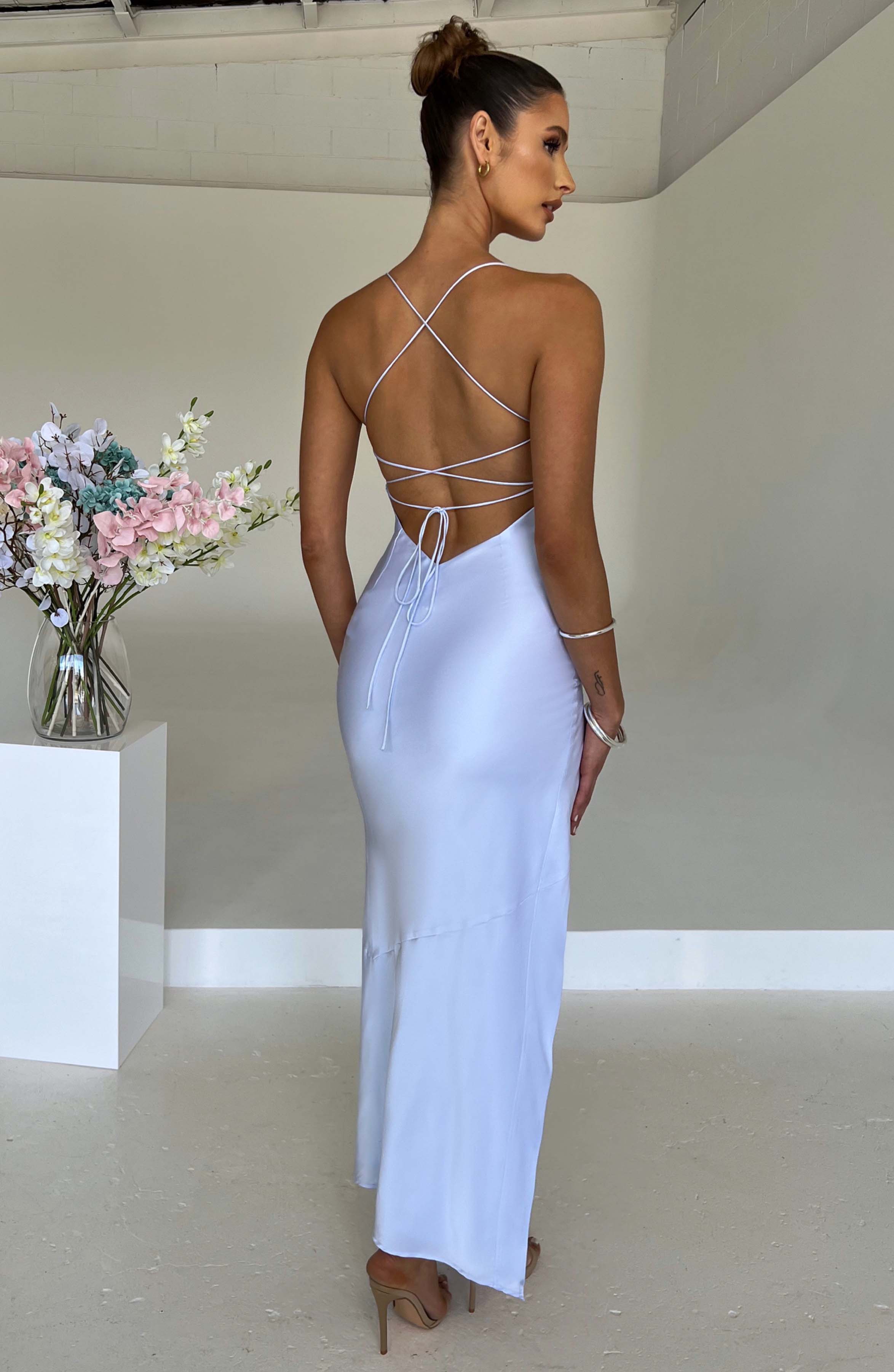 Misha Maxi Dress - Baby Blue – BABYBOO