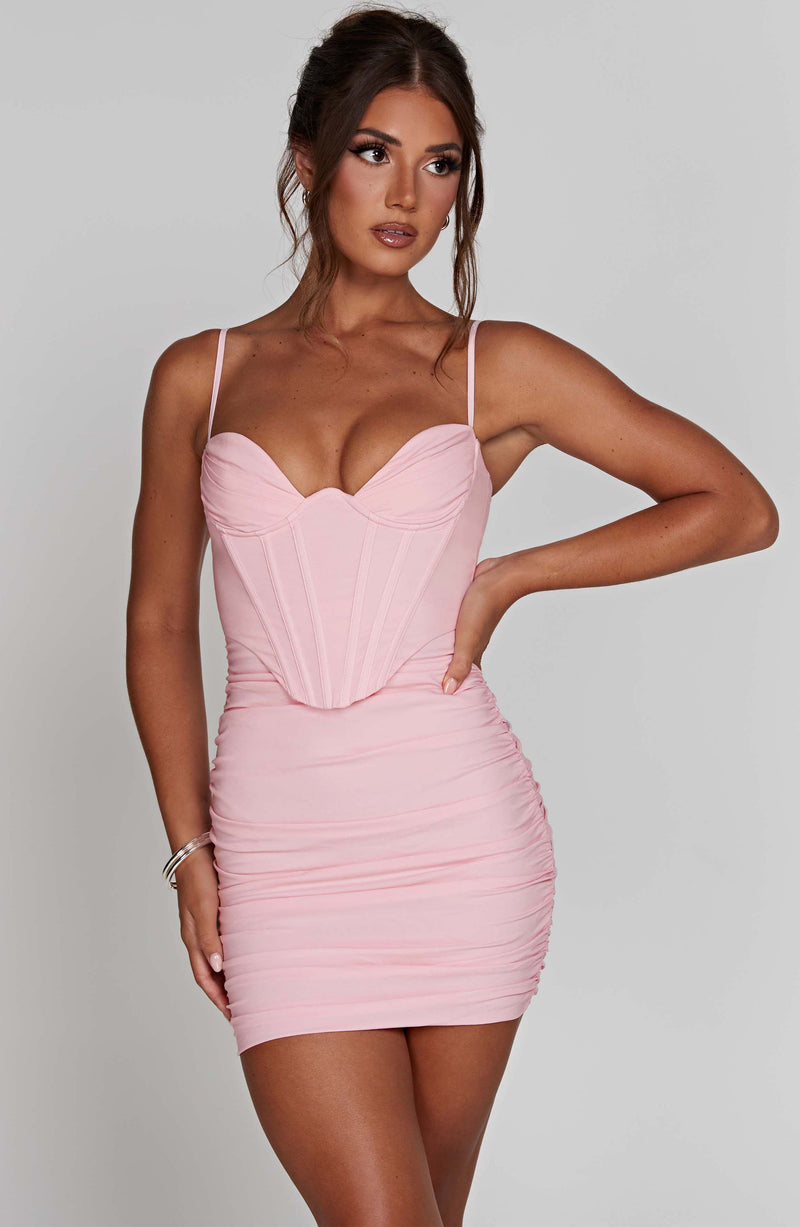 Nyla Mini Dress - Baby Pink Dress Babyboo Fashion Premium Exclusive Design