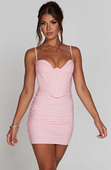 Nyla Mini Dress - Baby Pink Dress XS Babyboo Fashion Premium Exclusive Design