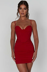 Nyla Mini Dress - Red Dress Babyboo Fashion Premium Exclusive Design