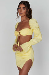 Perla Mini Skirt - Lemon Skirt Babyboo Fashion Premium Exclusive Design