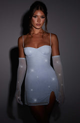 Pixie Mini Dress - Baby Blue Sparkle Dress XS Babyboo Fashion Premium Exclusive Design