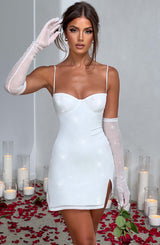 Pixie Mini Dress - Ivory Sparkle Dress XS Babyboo Fashion Premium Exclusive Design
