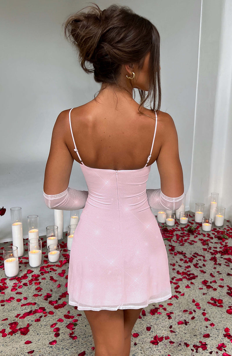 sexy light pink dress Faviana S10812 Long Pink Lace Prom Dress