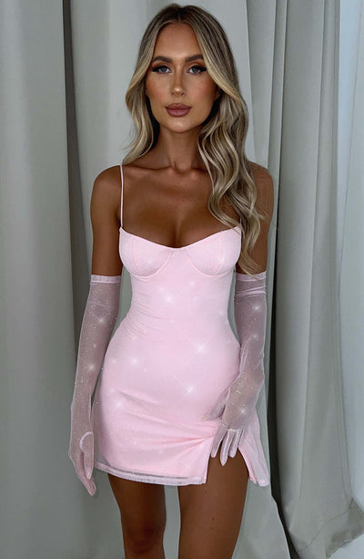 Pixie Mini Dress - Pink Sparkle Dress Babyboo Fashion Premium Exclusive Design