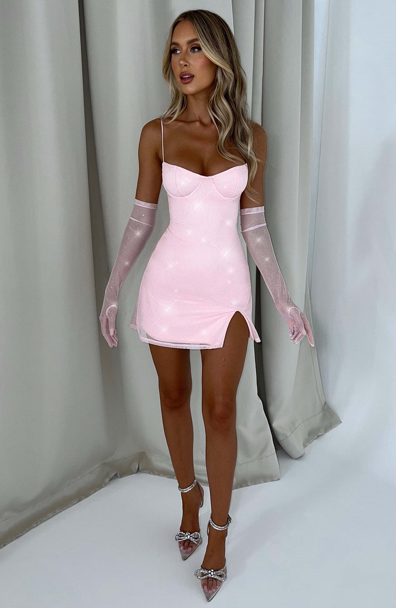 Pixie Mini Dress - Pink Sparkle Dress Babyboo Fashion Premium Exclusive Design