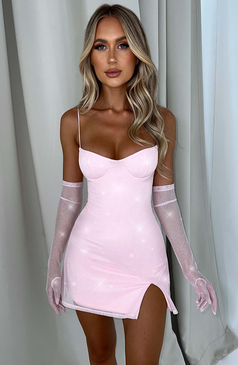 Pixie Mini Dress - Pink Sparkle Dress XS Babyboo Fashion Premium Exclusive Design