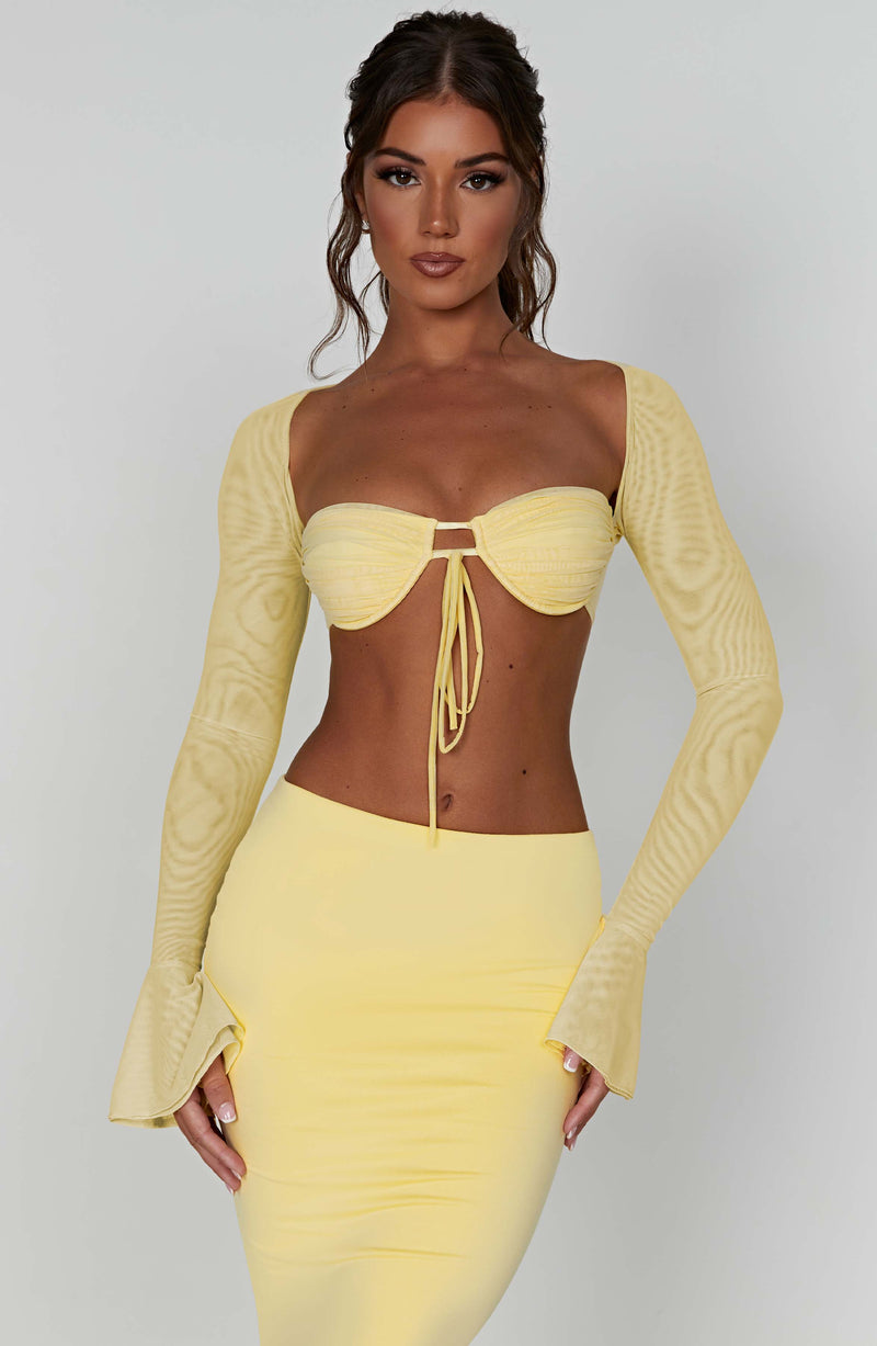 Priscilla Top - Lemon Tops XS Babyboo Fashion Premium Exclusive Design