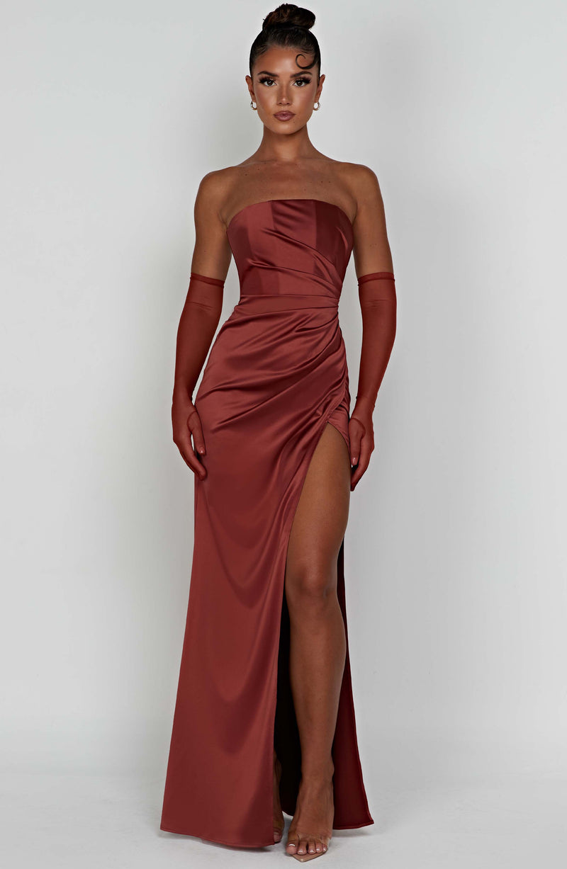 Safiya Maxi Dress - Rust Dress XS Babyboo Fashion Premium Exclusive Design