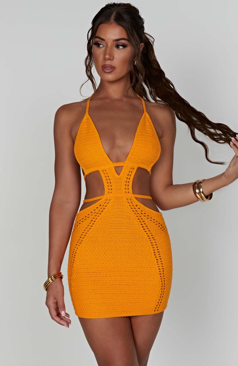 Selena Mini Dress - Tangerine Dress XS Babyboo Fashion Premium Exclusive Design