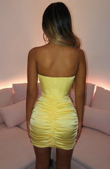 Serina Mini Dress - Yellow Dress Babyboo Fashion Premium Exclusive Design
