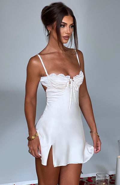 Sherise Mini Dress - Ivory Dress Babyboo Fashion Premium Exclusive Design