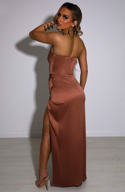 Sianna Maxi Dress - Chocolate Babyboo Fashion Premium Exclusive Design