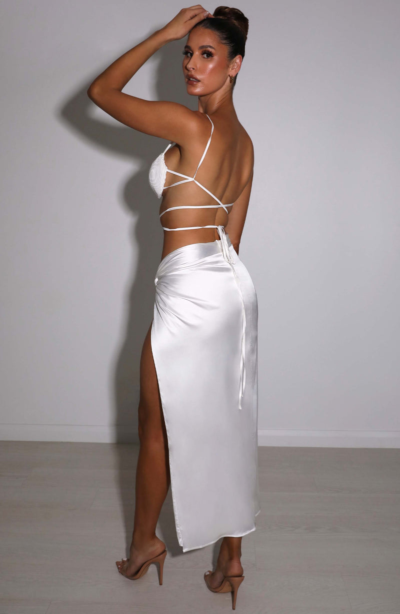 Sienna Maxi Skirt - White Babyboo Fashion Premium Exclusive Design