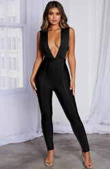 Silvia Bandage Jumpsuit - Black Jumpsuit Babyboo Fashion Premium Exclusive Design