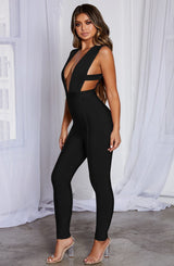Silvia Bandage Jumpsuit - Black Jumpsuit XS Babyboo Fashion Premium Exclusive Design