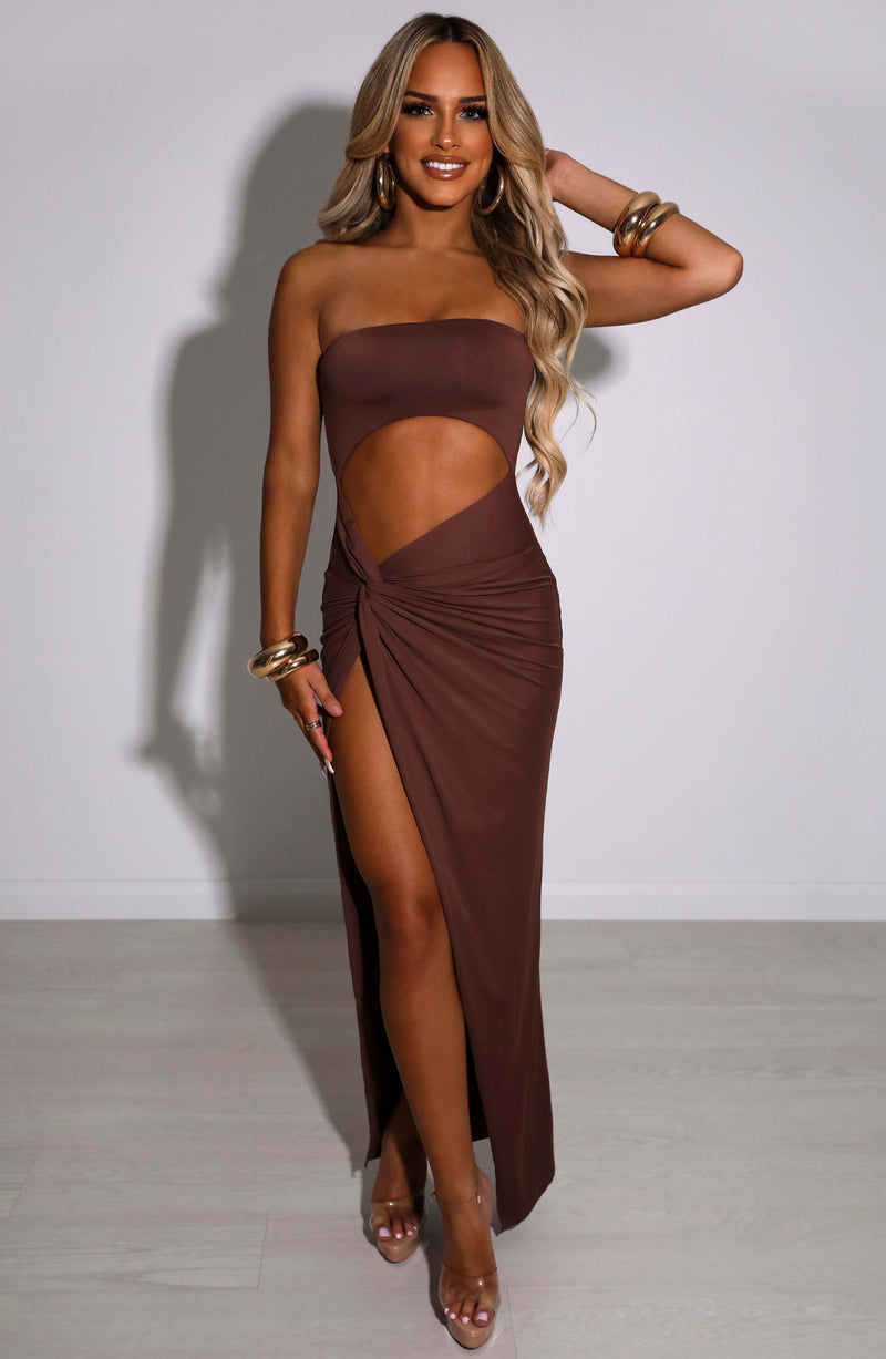 Sylvianna Maxi Dress - Chocolate Babyboo Fashion Premium Exclusive Design