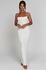 Talisa Maxi Dress - Ivory Dress Babyboo Fashion Premium Exclusive Design