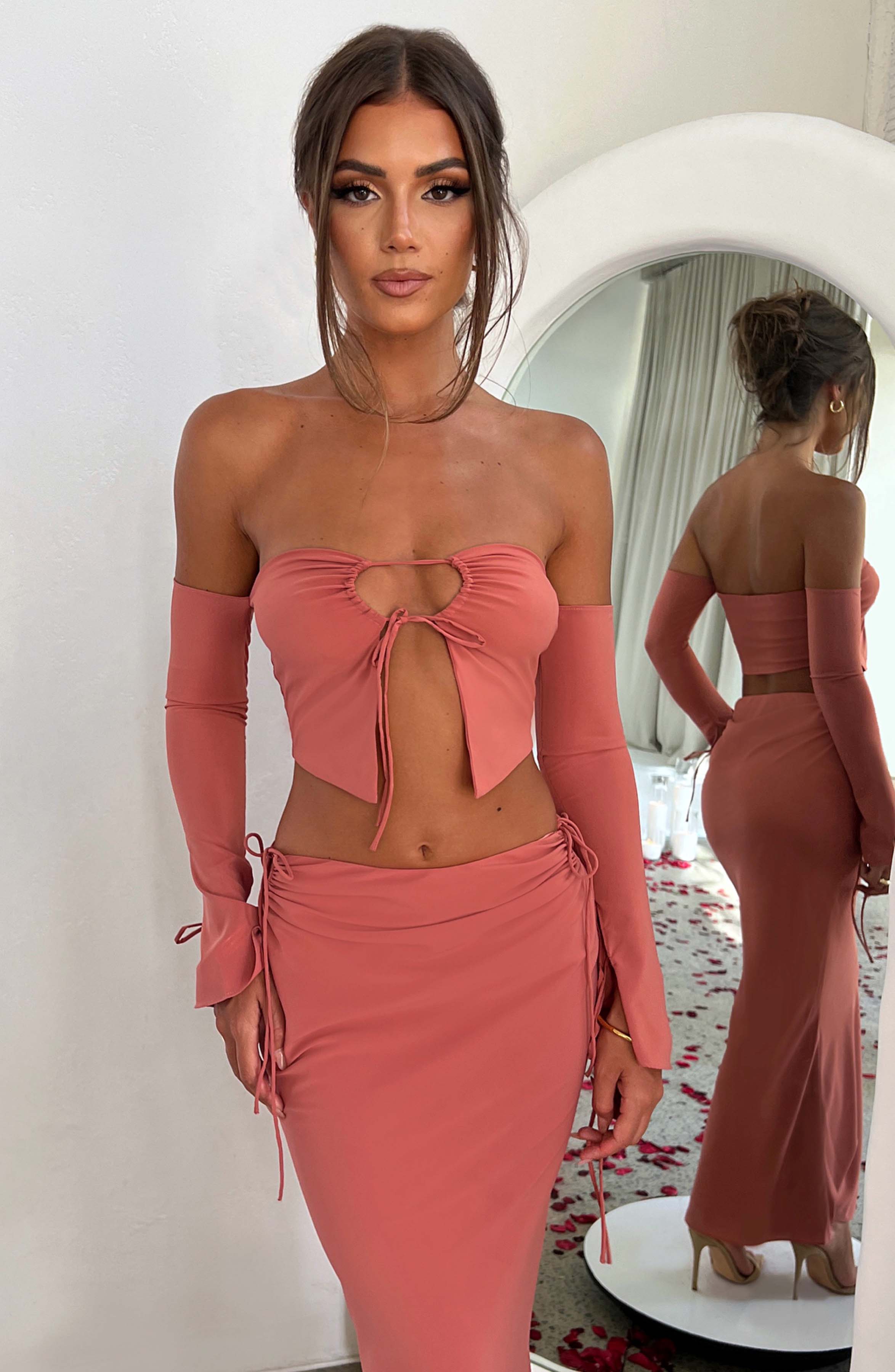 Tana Top in Beige and Cream