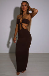 Tasha Maxi Dress - Chocolate Babyboo Fashion Premium Exclusive Design
