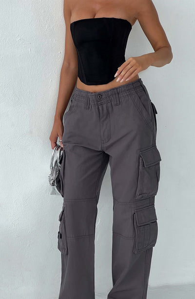 Tinashe Cargo Pants - Charcoal – BABYBOO