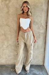 Tinashe Cargo Pants - Sand Pants Babyboo Fashion Premium Exclusive Design