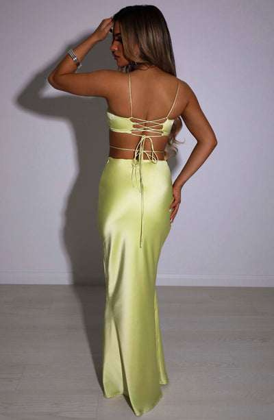 Valeria Maxi Skirt - Lime Babyboo Fashion Premium Exclusive Design
