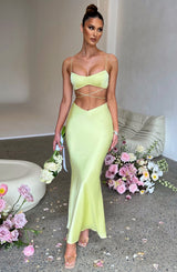 Valeria Maxi Skirt - Lime XS Babyboo Fashion Premium Exclusive Design