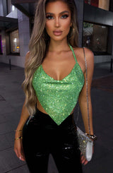 Valery Diamante Top - Green Babyboo Fashion Premium Exclusive Design