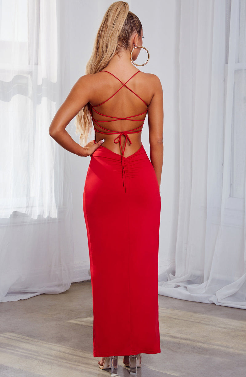 Victoria Maxi Dress - Red Dress Babyboo Fashion Premium Exclusive Design